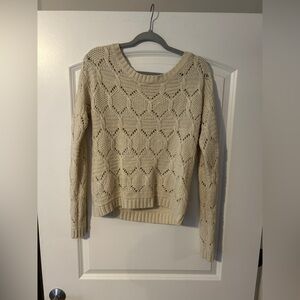 Women's Cream Knit Sweater